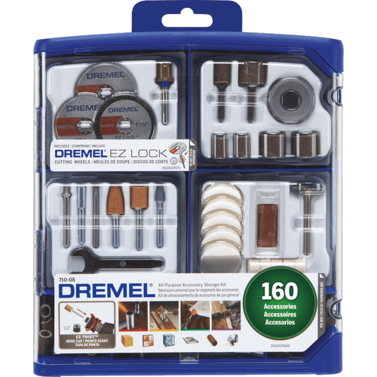 Estuche Dremel 710-08 con 160 accesorios para multiherramienta